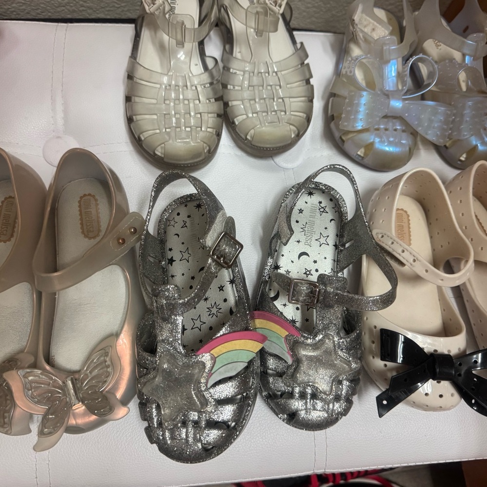 Mini Melissa toddler girl sandals all 5 included